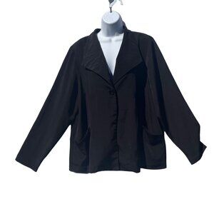 Susan Graver XL Womens Black Blazer Jacket Polyester